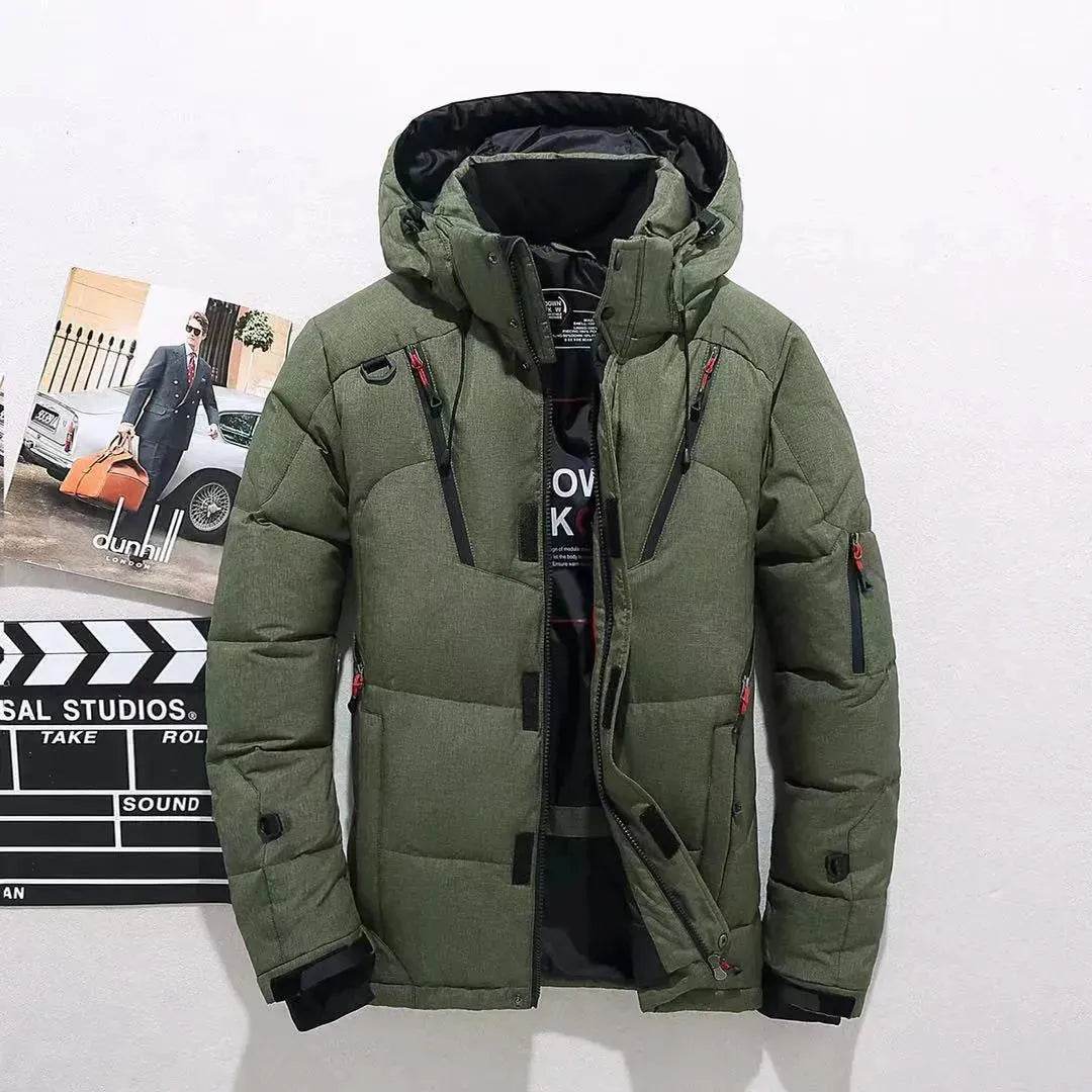 Outdoor Leisure Winter Thickened Hooded Men's Winter Puffer Coat