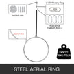 VEVOR womens Single Point Aerial Equipment Yoga Hoop for Aerial Dancing Yoga training, Sliver, 2.8ft 85cm Dia US