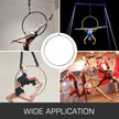 VEVOR womens Single Point Aerial Equipment Yoga Hoop for Aerial Dancing Yoga training, Sliver, 2.8ft 85cm Dia US