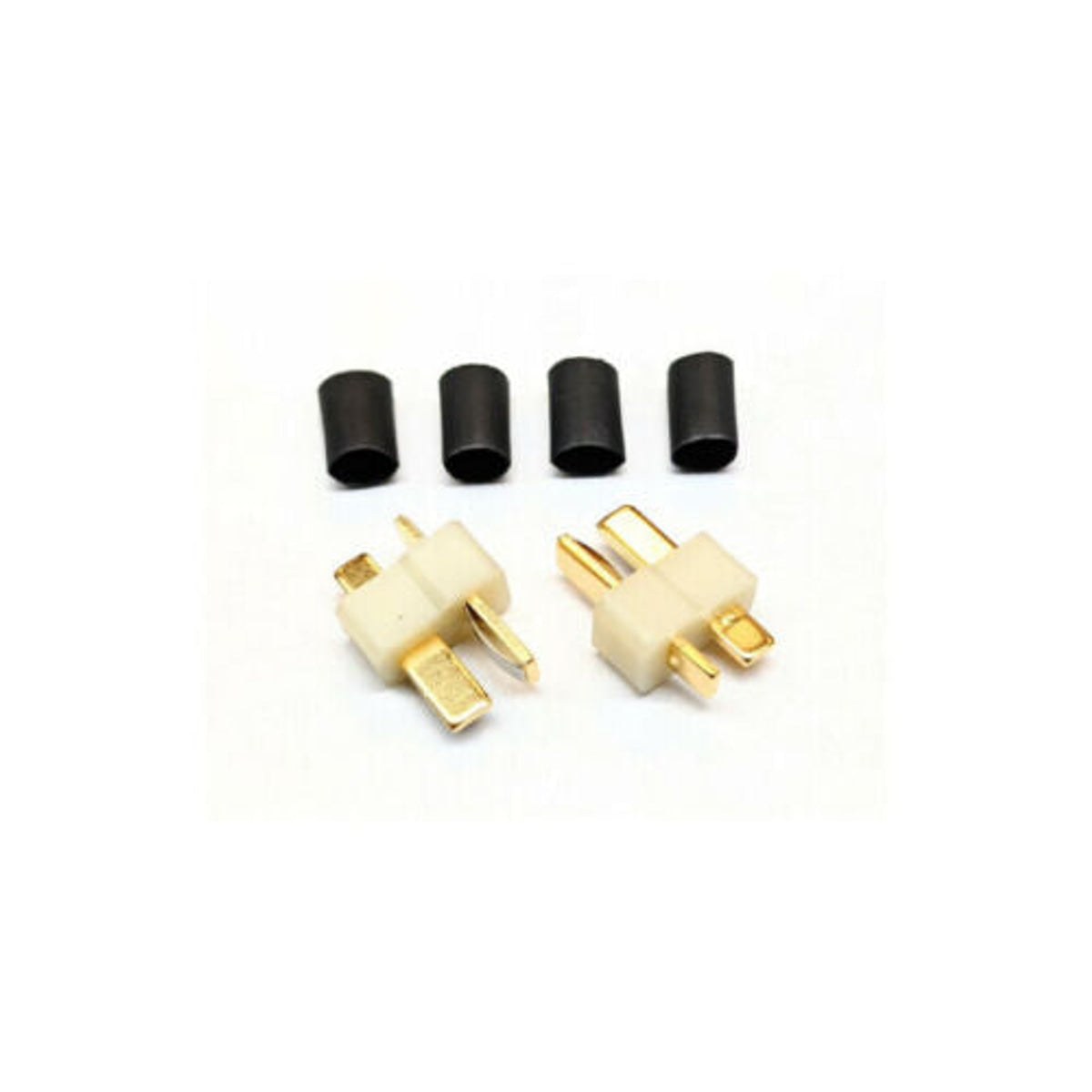 Deans 1321 Ultra Plug HW High Temp Male White Pkg of 2 w/ 3/16