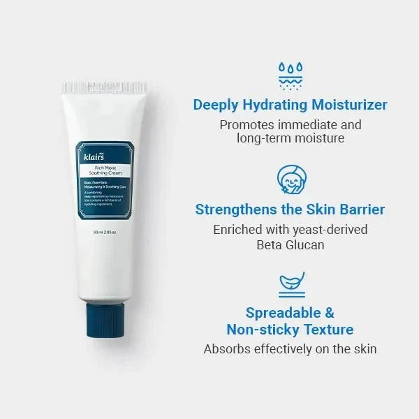 Dear, Klairs Rich Moist Soothing Cream 80ml