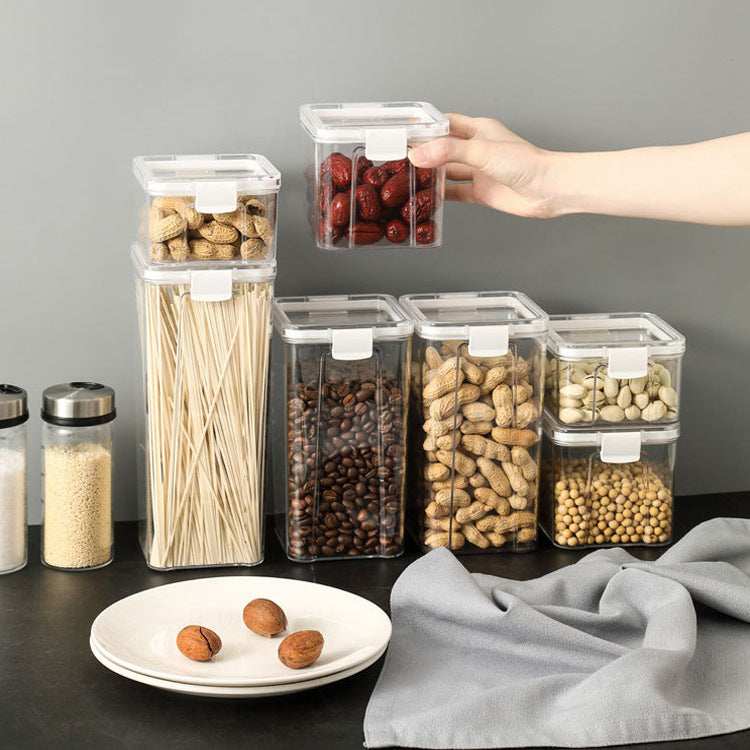 Airtight Pantry Food Storage Containers – Kitchen Organizer in 5 Sizes (460ml to 1800ml)