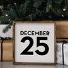 December 25 Wood Sign