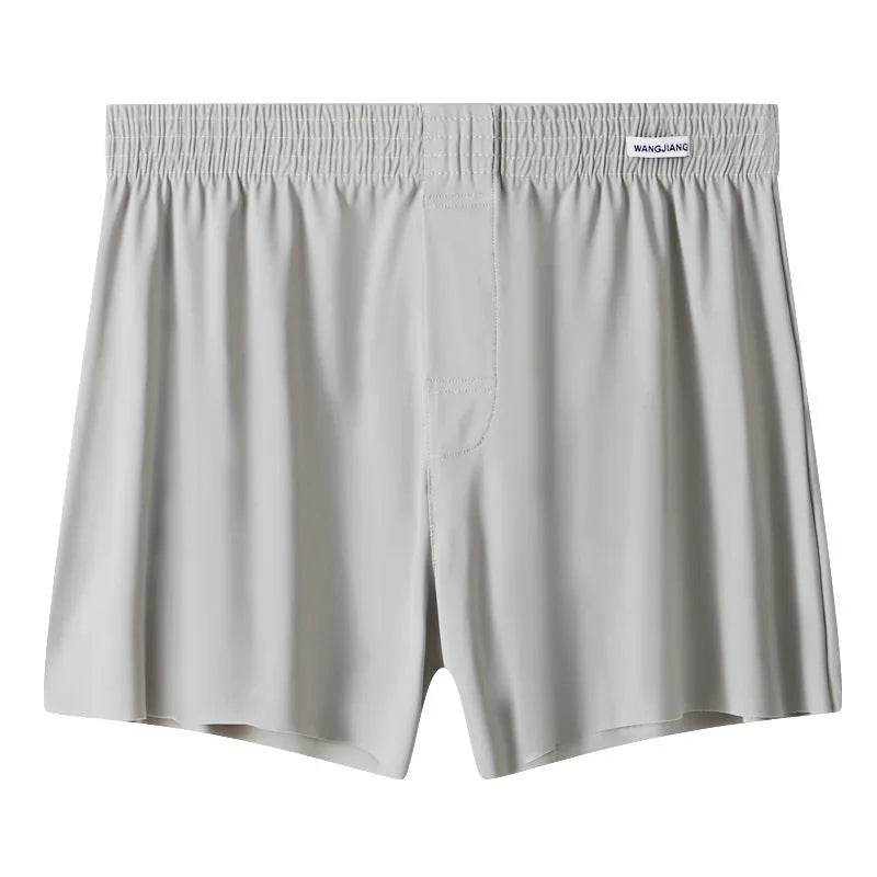 Men's Ice Silk Underwear Plus Size Loose Boxer Mid Waist
