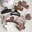 Coffee Series Hair Barrette Combination Set – Plastic Resin Hair Clips for Women