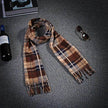Handmade Autumn And Winter Velvet Fleece Plaid Scarf