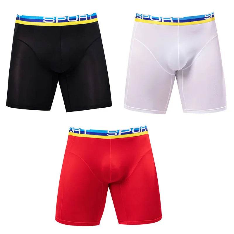 Men’s Compression Boxer Briefs – Breathable Athletic Performance Underwear with Support Pouch