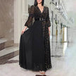Deep V-neck Dress European And American Elegant Fashion Simple Charming