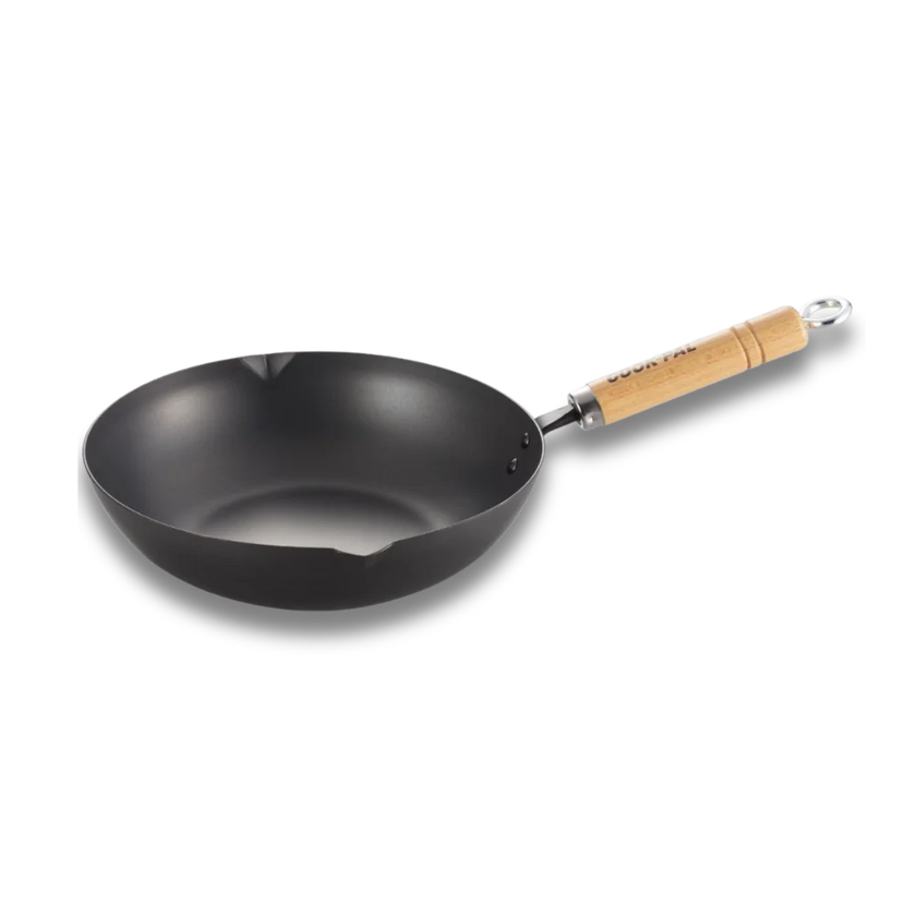 Yoshikawa Cook-Pal Ren Deep Frying Pan 24cm– Nitrided Carbon Steel, Made in Japan