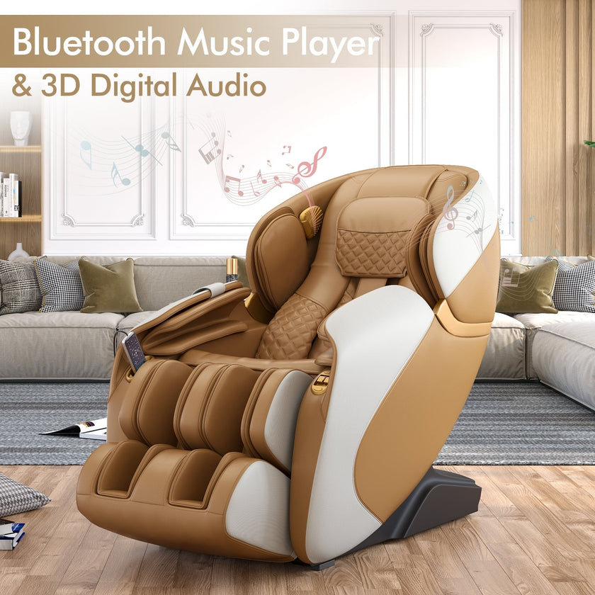 PREORDER-Demo unit - COSTWAY - JL10003WL - Relaxacare Special Buy-Full Body Zero Gravity L-Track Massage Chair Recliner With Voice Control