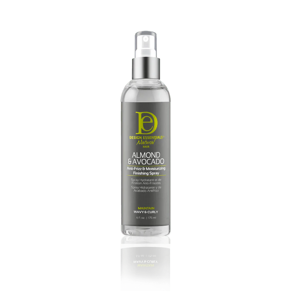 DESIGN ESSENTIALS ALMOND & AVOCADO ANTI FRIZZ & MOISTURIZING FINISHING SPRAY 6OZ