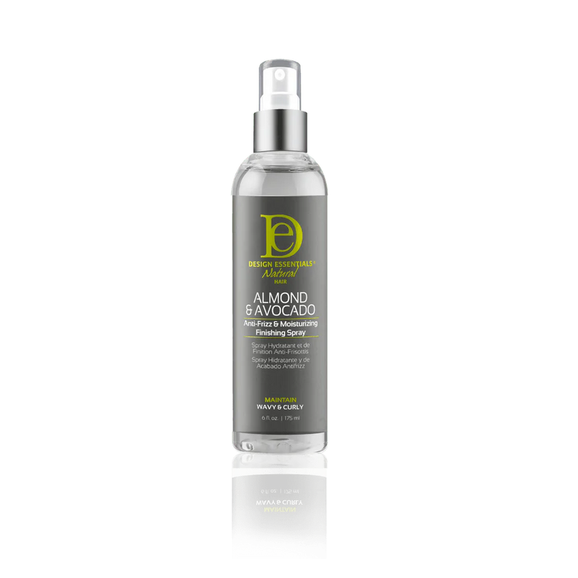 DESIGN ESSENTIALS ALMOND & AVOCADO ANTI FRIZZ & MOISTURIZING FINISHING SPRAY 6OZ