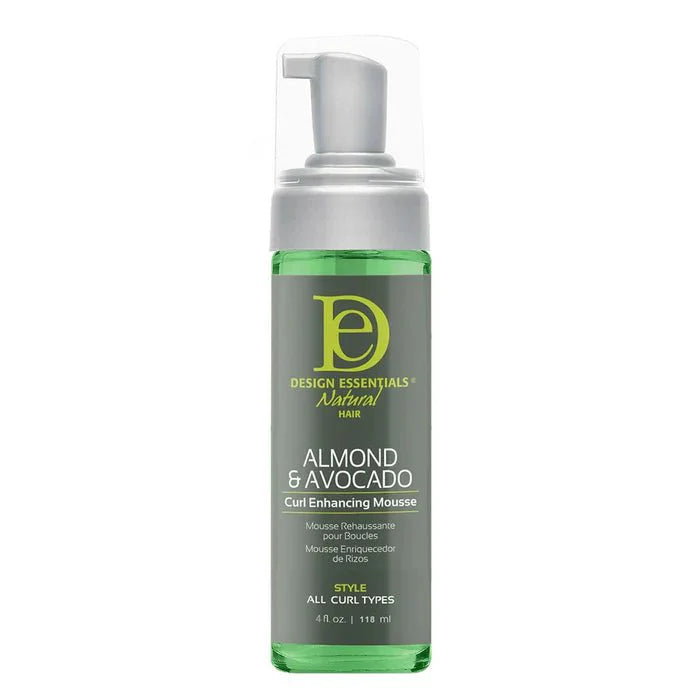 DESIGN ESSENTIALS ALMOND & AVOCADO CURL ENHANCING MOUSSE 4OZ