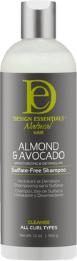 DESIGN ESSENTIALS ALMOND&AVOCADO SULFATE FREE SHAMPOO 12OZ