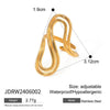 Design Sense Minority Simple 18K Gold Stainless Steel Double Layer Snake Shape Ring for Women