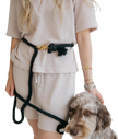 Dexypaws - Hands Free Cotton Rope Dog Leash Black