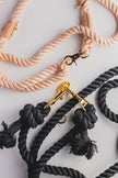 Dexypaws - Hands Free Cotton Rope Dog Leash Black