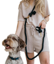 Dexypaws - Hands Free Cotton Rope Dog Leash Black