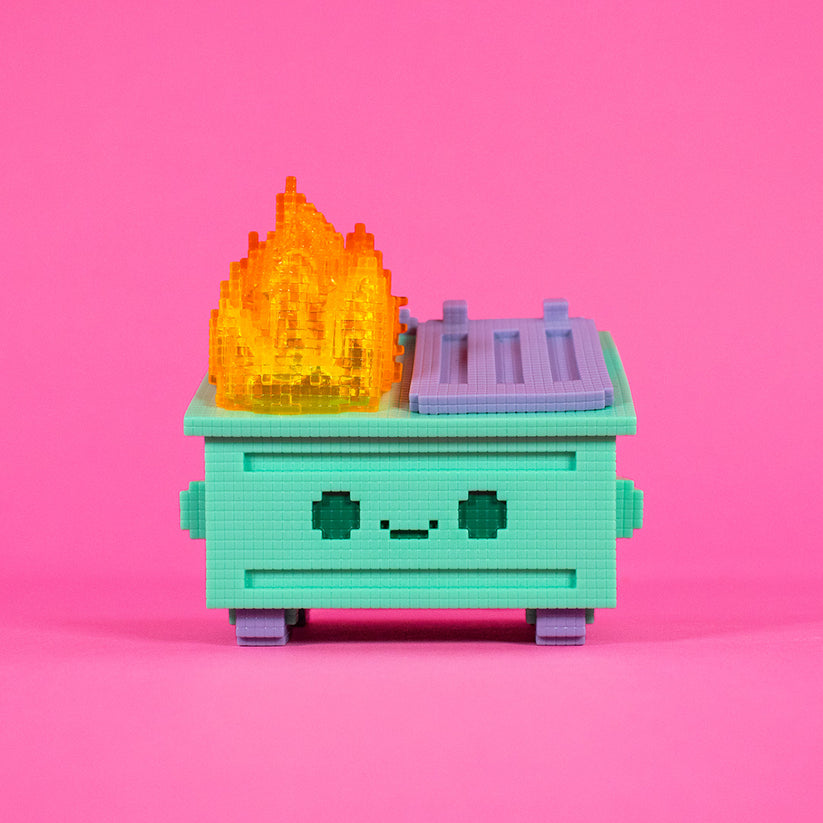 Figurine en vinyle 8 bits Dumpster Fire de 100% Soft