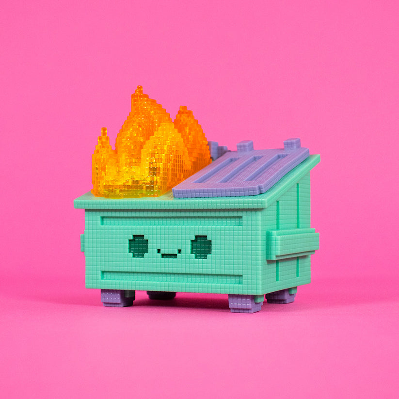 Figurine en vinyle 8 bits Dumpster Fire de 100% Soft