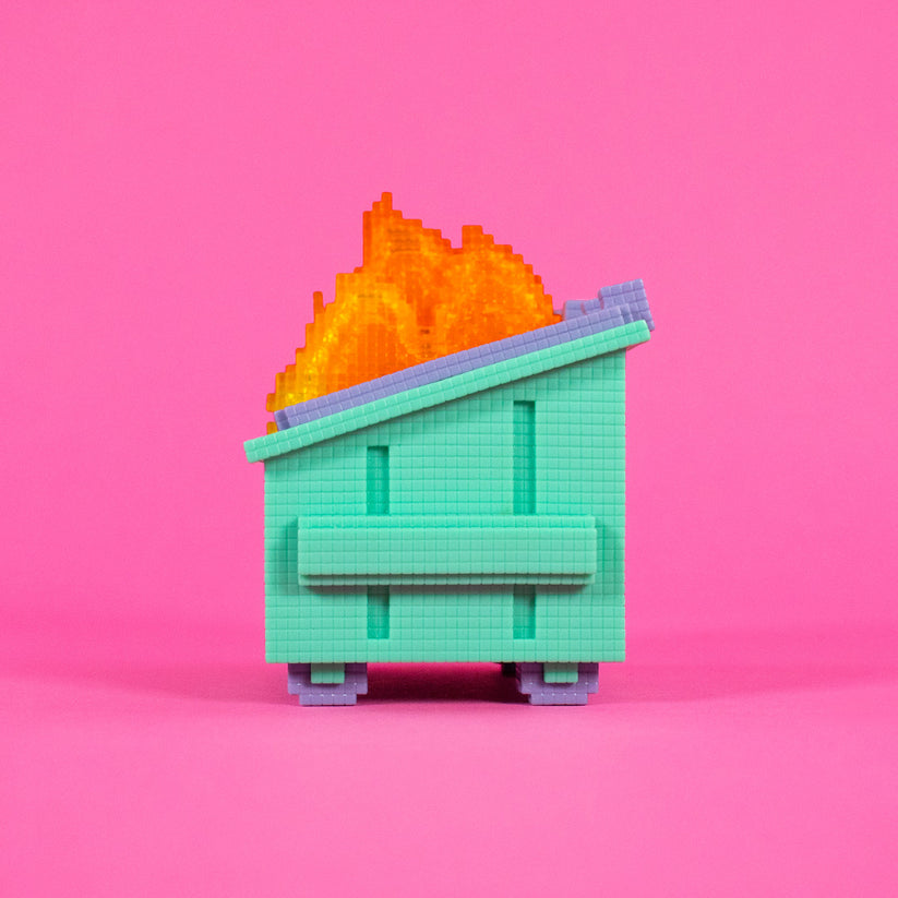 Figurine en vinyle 8 bits Dumpster Fire de 100% Soft