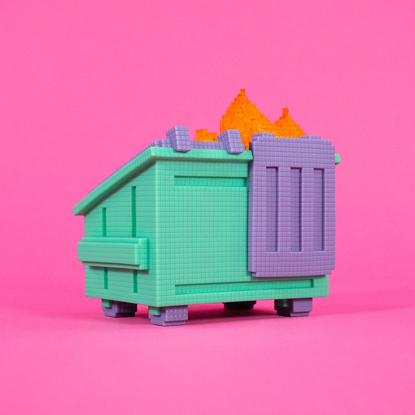 Figurine en vinyle 8 bits Dumpster Fire de 100% Soft