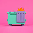 Figurine en vinyle 8 bits Dumpster Fire de 100% Soft