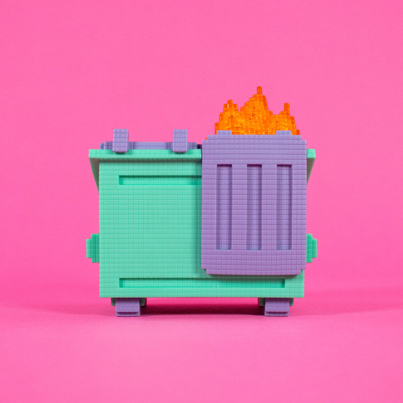 Figurine en vinyle 8 bits Dumpster Fire de 100% Soft