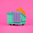 Figurine en vinyle 8 bits Dumpster Fire de 100% Soft