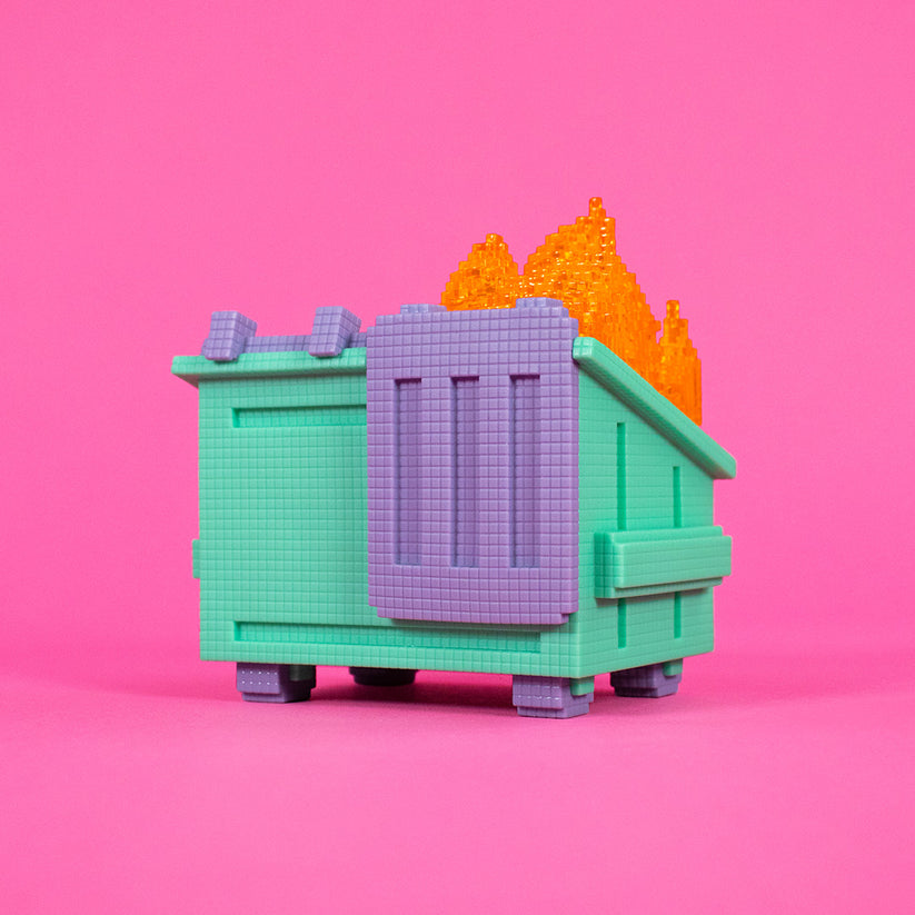 Figurine en vinyle 8 bits Dumpster Fire de 100% Soft