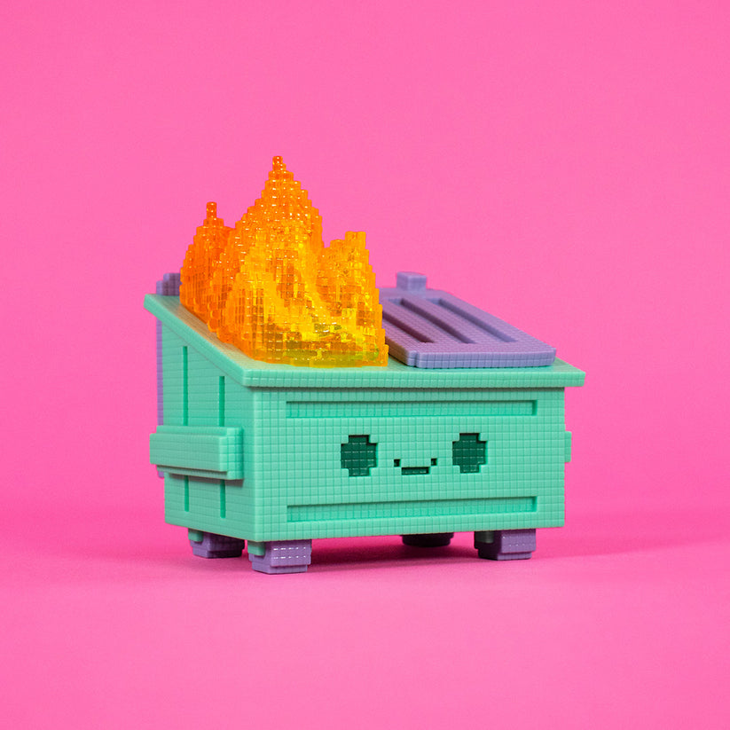 Figurine en vinyle 8 bits Dumpster Fire de 100% Soft