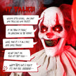 5.7ft Eye Red Light Vibration Clown Sound Voice Control, Standing Balloon Clown, Battery Model - Battery Not Included, Halloween Standing Decoration