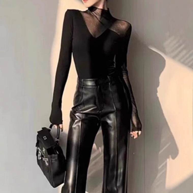 Fashion Chic Slim fit High neck bodycon top for women