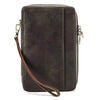 Portable Horse Leather Double Zipper Storage Cigar Travel Humidor Bag