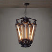Restaurant Bar Counter Cafe Retro Nostalgic Iron Small Iron Cage Chandelier