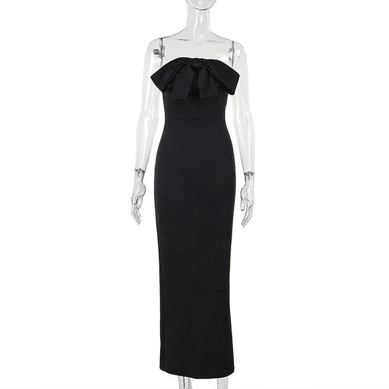 Fashion Bowknot Tube Top Evening Dress Women