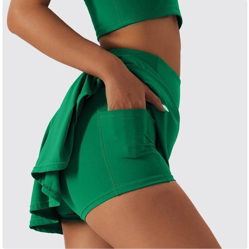 2pcs Tennis Skirt set Sports Skort Workout Exercise Outfit