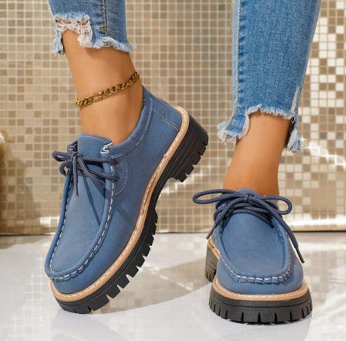 Lace-up British-style Loafers For Women