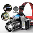 LED Tactical Headlamp Head Torch USB Rechargeable Motion Sensor Flashlight Head