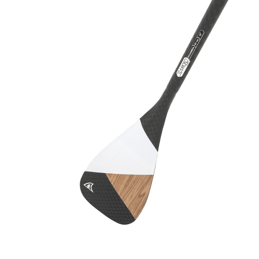 DIAMOND PADDLE - ASYMMETRIC WOOD CARBON 12k - Fix 1 piece