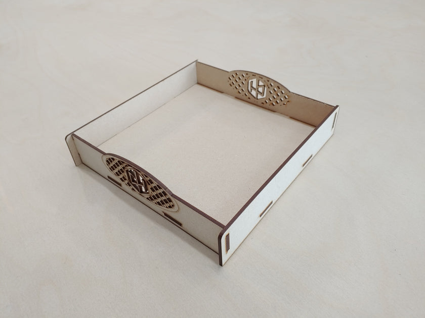 Dice Tray- MDF- Raised Lattice