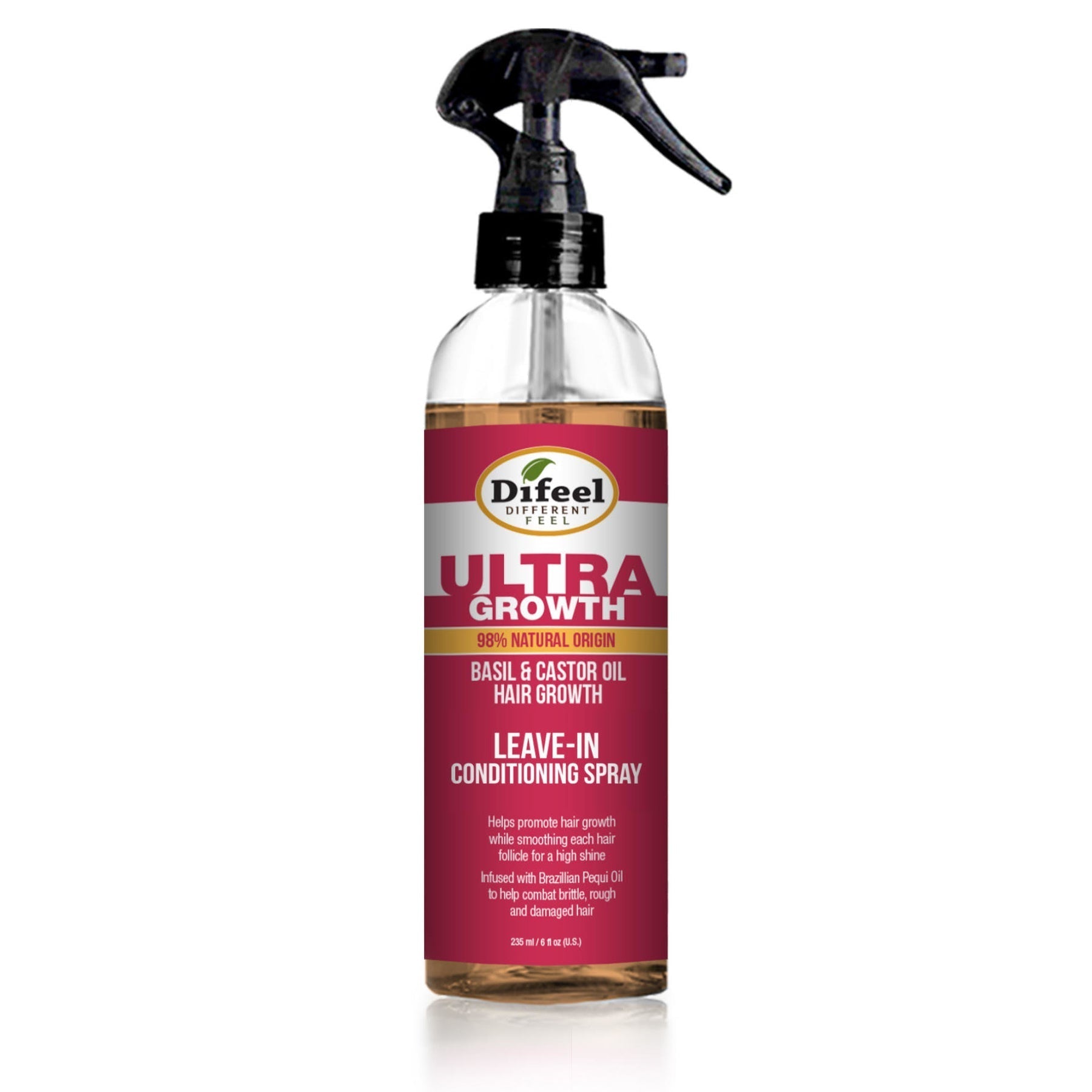 DIFEEL Ultra Growth Basil & Castor Hair Oil Leave in Conditioning Spray 6 oz