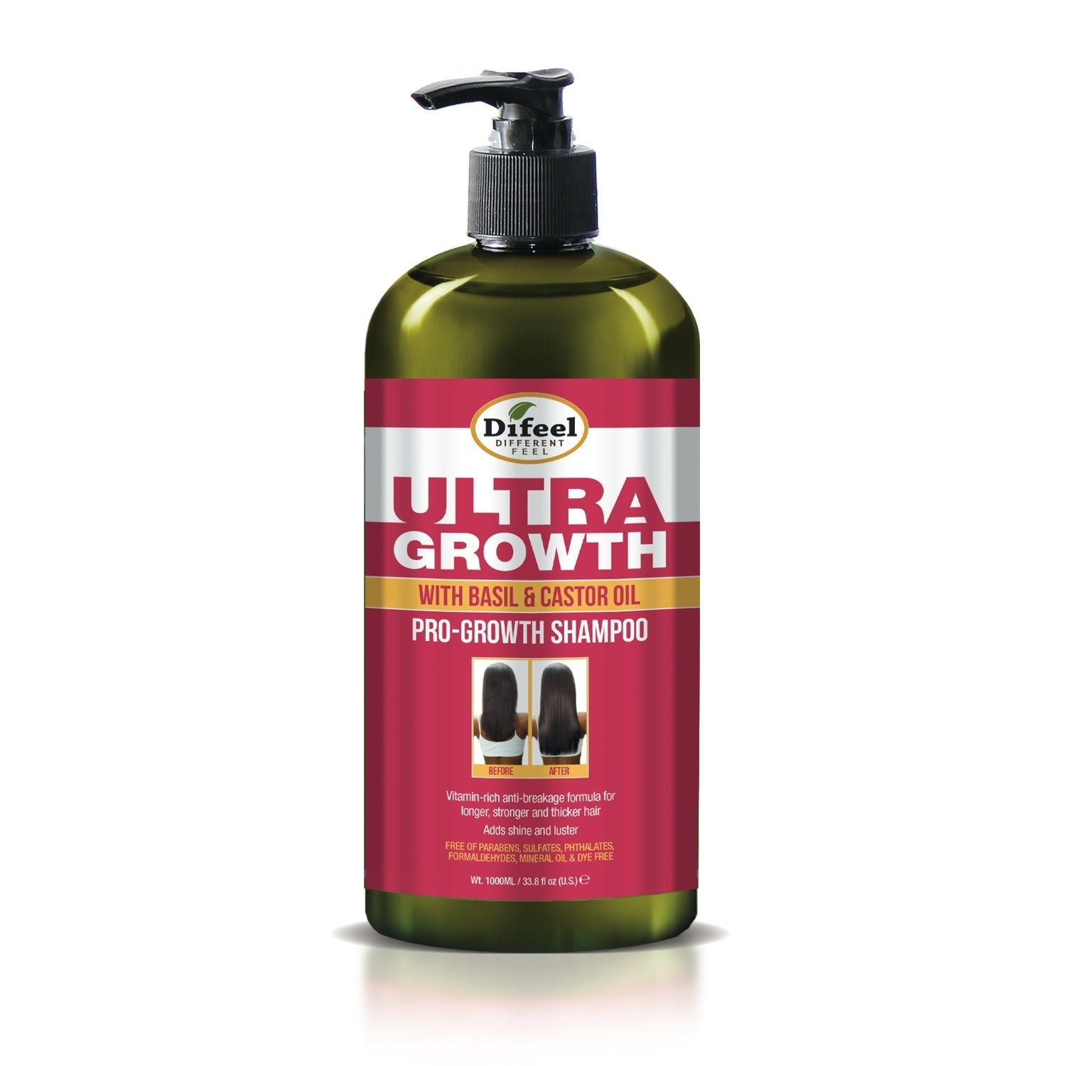 DIFEEL ULTRA GROWTH W/ BASIL & CASTOR OIL PRO-GROWTH SHAMPOO 33.8OZ