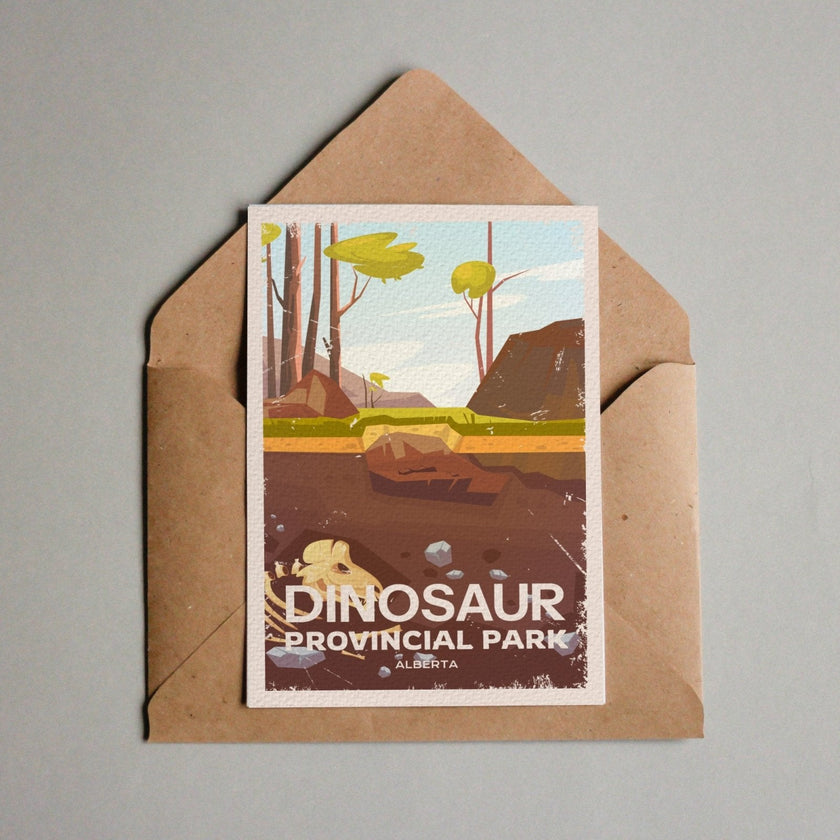 Dinosaur Alberta Provincial Park Postcard, Canada Parks