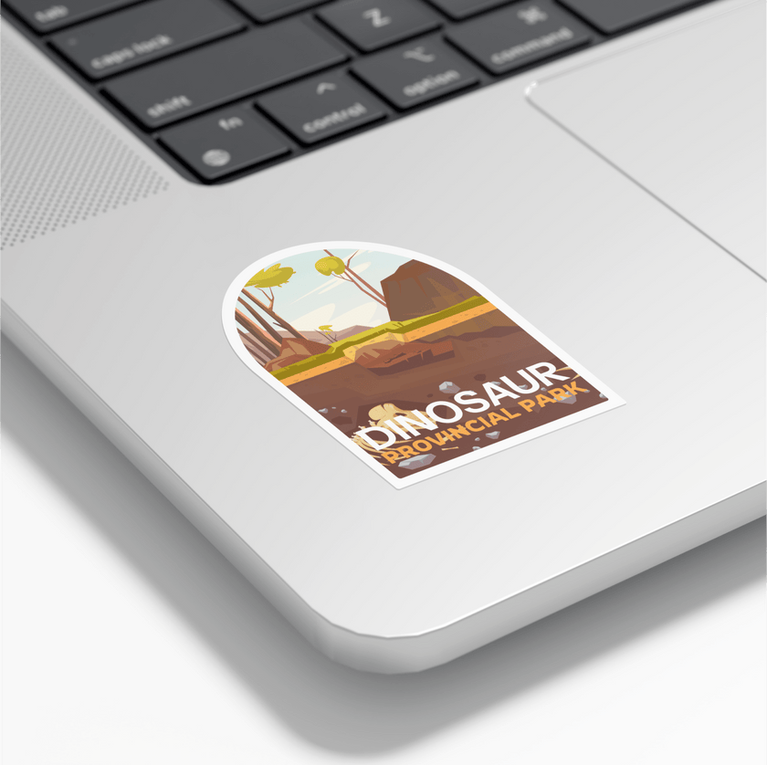 Dinosaur Alberta Provincial Park Waterproof Vinyl Sticker, Canada Parks