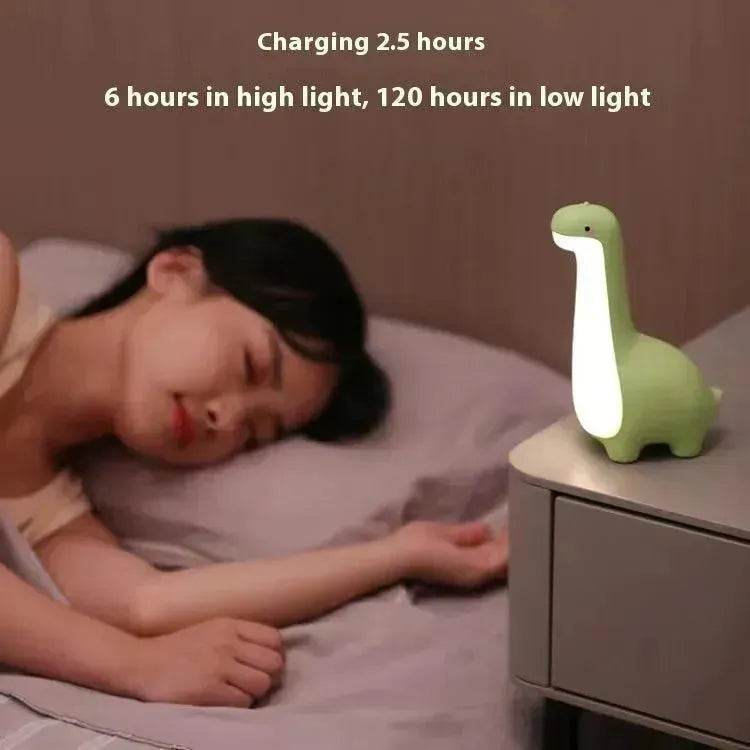 Dinosaur Night Light Cute Children's Night Light Eye Protection Bedside Timing Lamp USB Charging Room Decoration Children's Gift