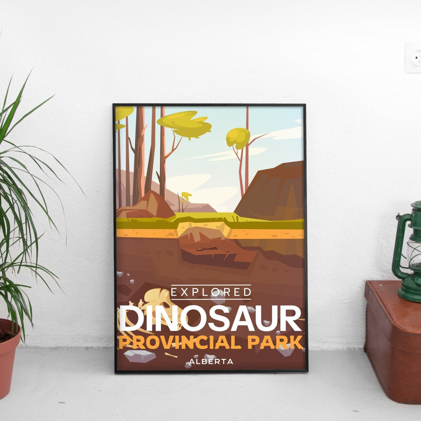 Dinosaur Provincial Park 'Explored' Poster, Canada Parks