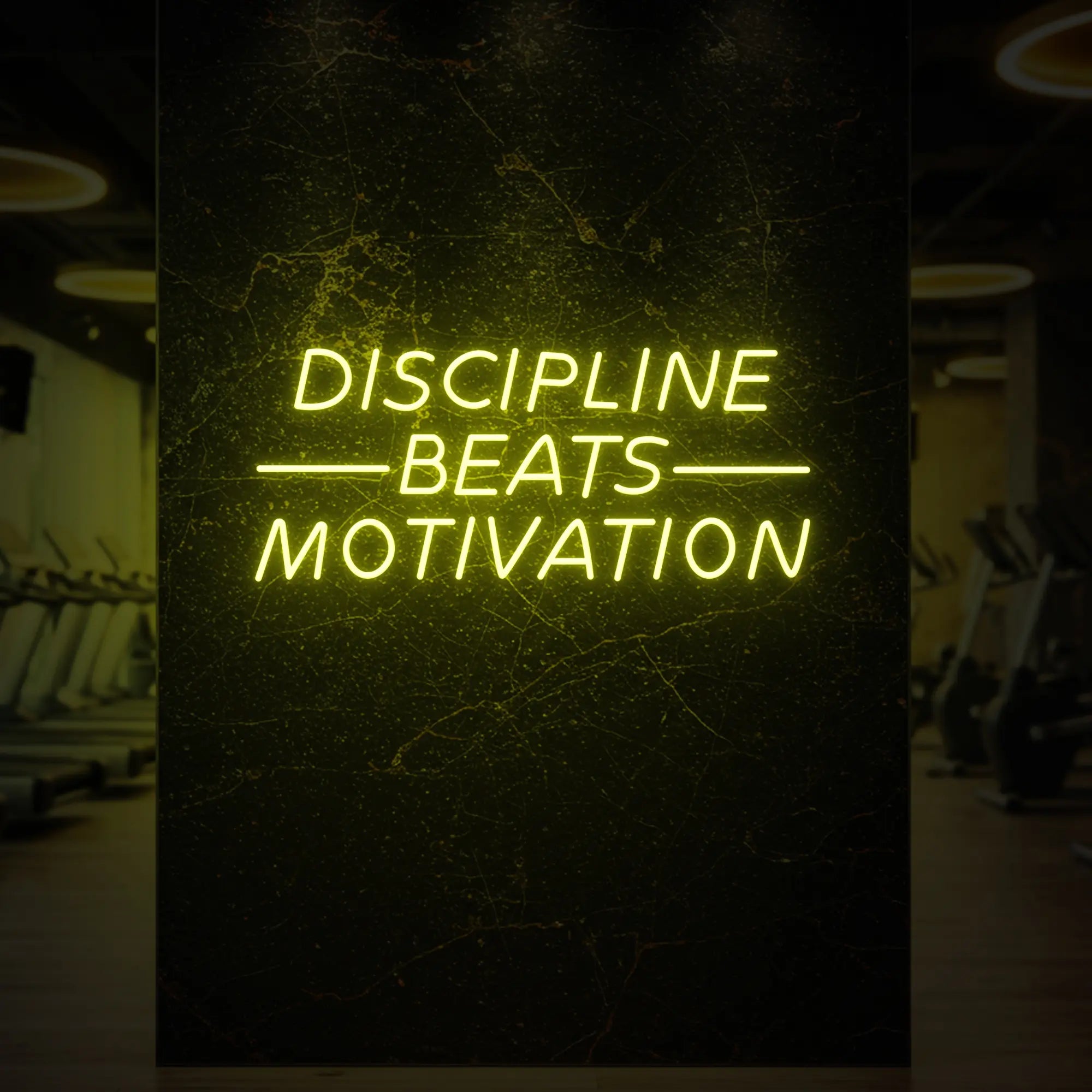 DISCIPLINE BEATS MOTIVATION Neon Sign