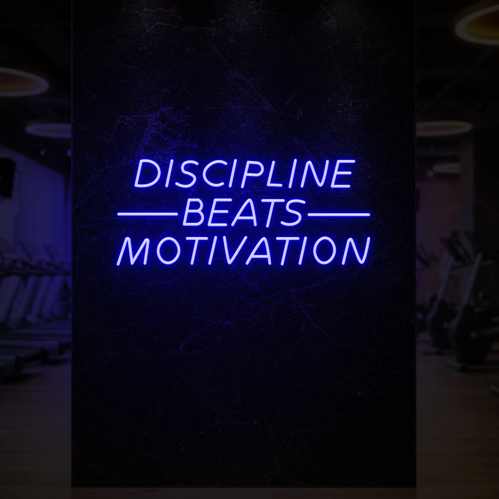 DISCIPLINE BEATS MOTIVATION Neon Sign