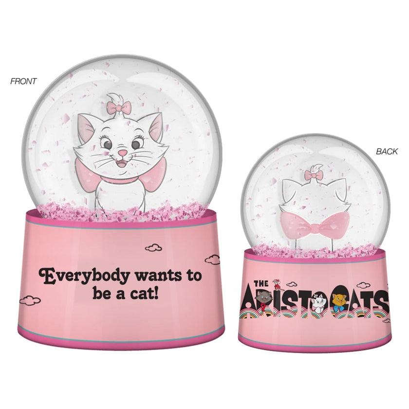 Disney Aristocats Marie and Kitten Clouds Logo 45mm Light Up Snow Globe